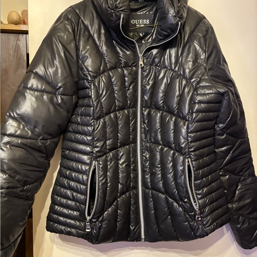 GUESS Quilted Black Jacket